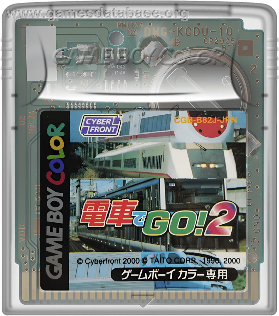 Densha De Go! 2 - Nintendo Game Boy Color - Artwork - Cartridge